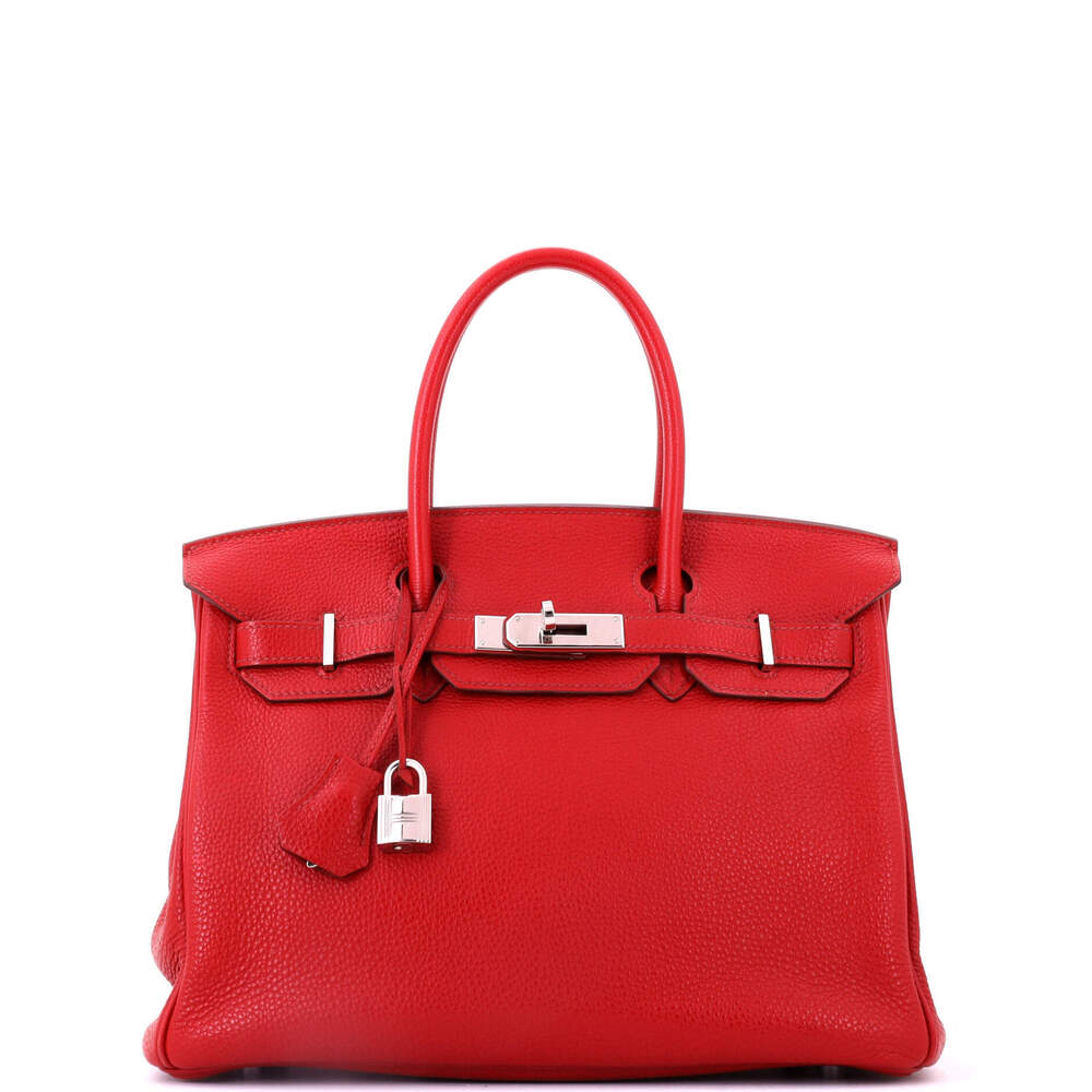 Hermes Birkin 30 Red Togo with Palladium Hardware